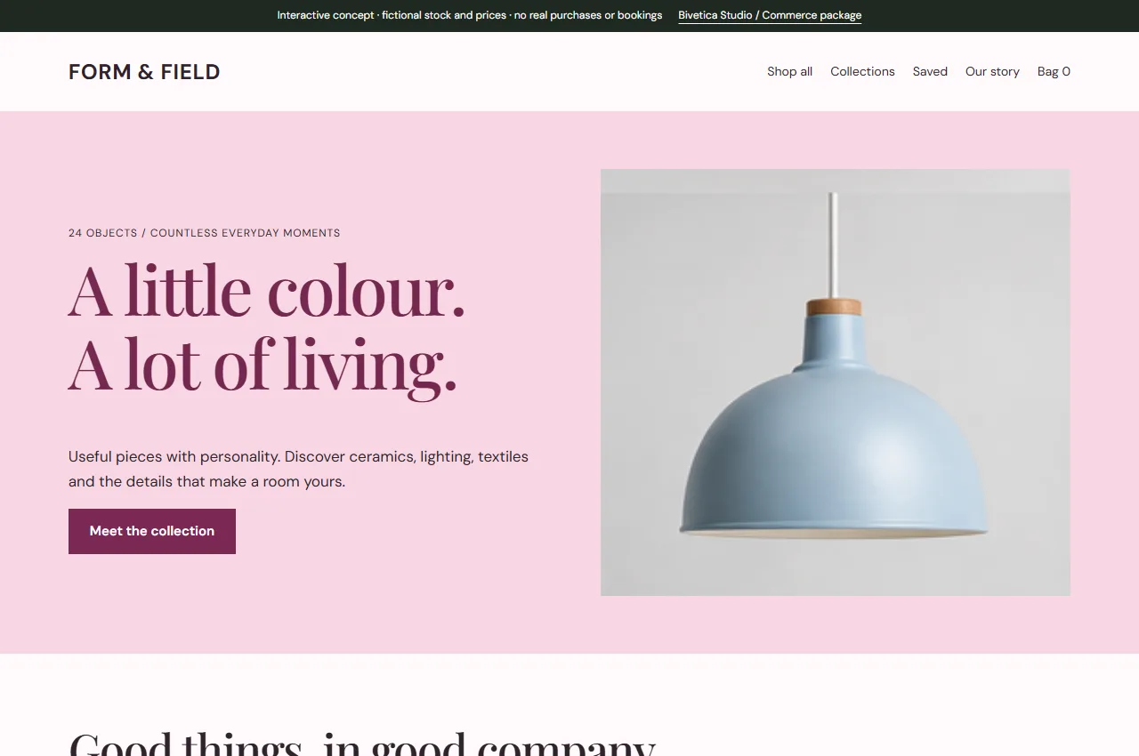 Form & Field Commerce example