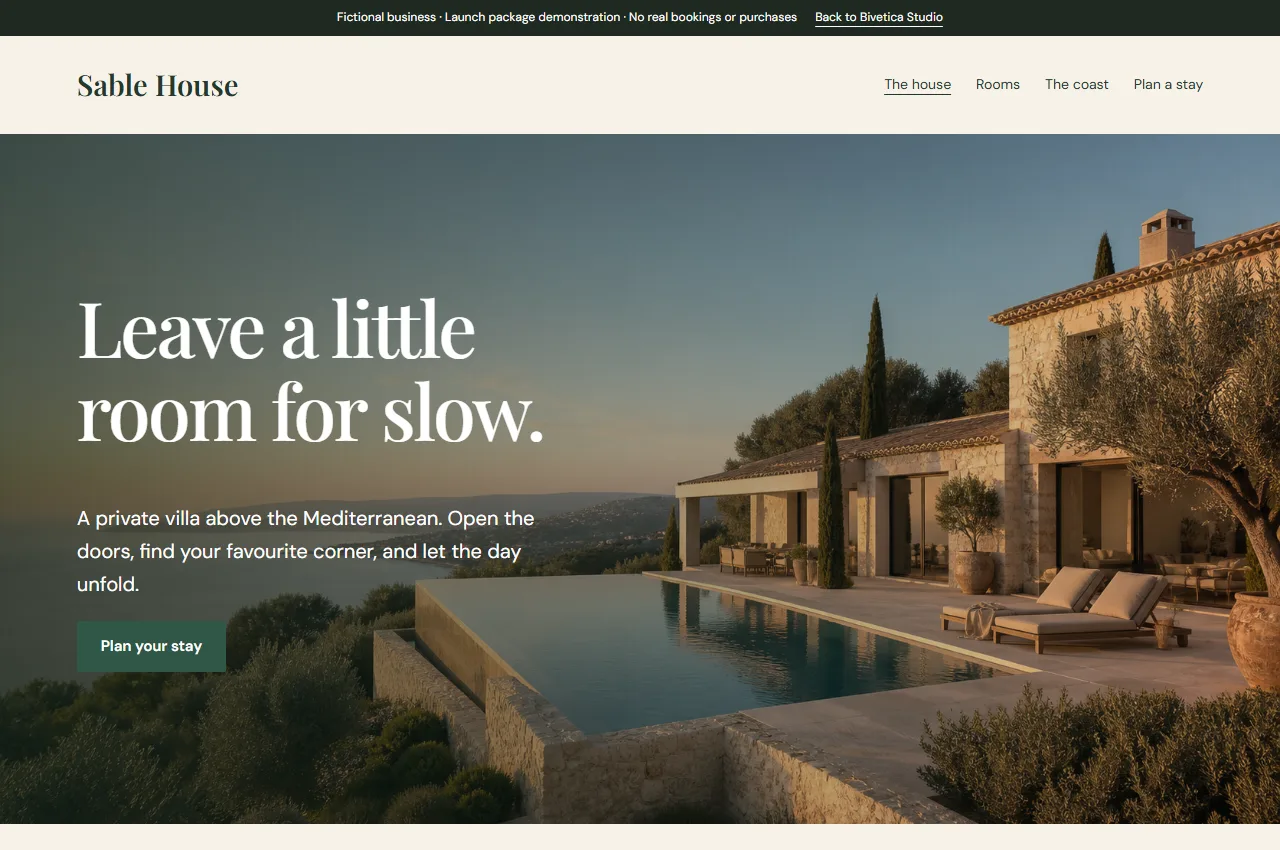 Sable House Launch example