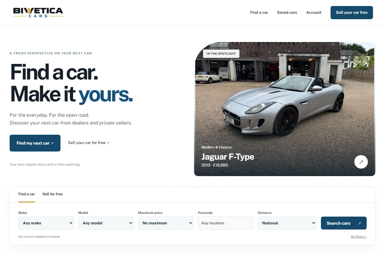 Bivetica Cars live website